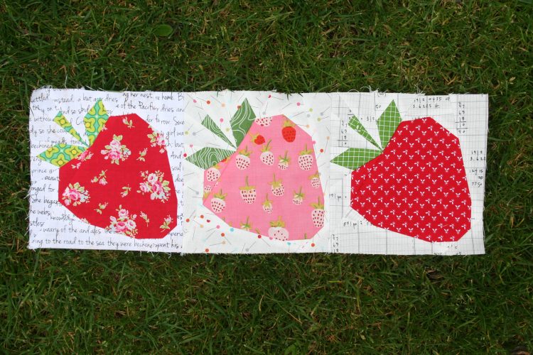 strawberries by wooden spoon quilts